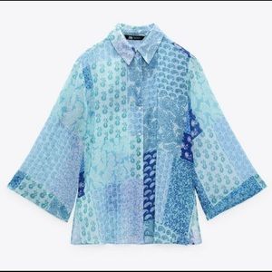 Zara Patchwork Blouse